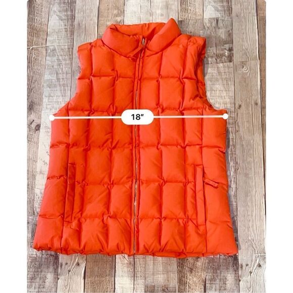 Gap Vintage Down Puffer Zipper Winter Washable Vest Orange Spice MEDIUM Outdoor - Picture 6 of 14